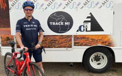 Michigan cyclist visits on 2,400 mile trip